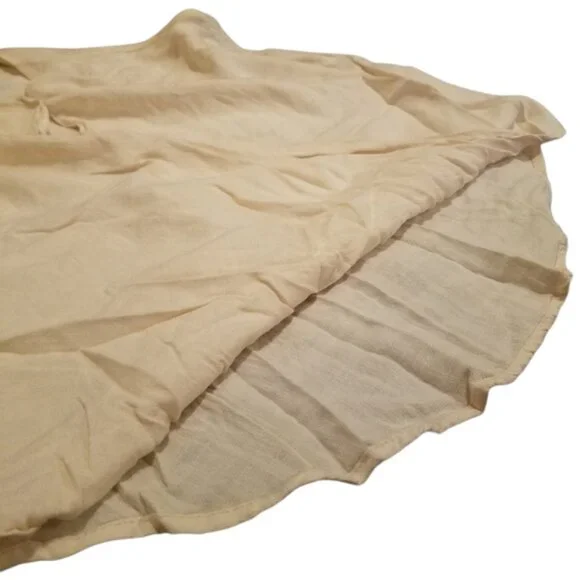 Dainty Hooligan Springtime Cream Racerback V-neck Tank Top. Billowing High Low - Picture 5 of 9